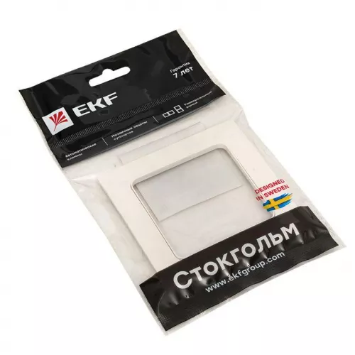 Рамка 1-м Стокгольм бел. PROxima EKF EXM-G-302-10 фото 3