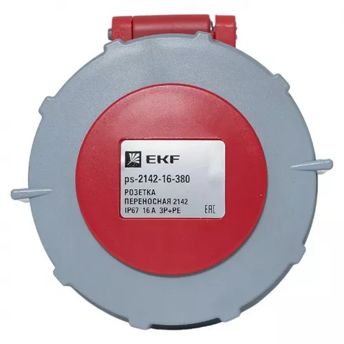 Розетка переносная 2142 3Р+РЕ 16А 380В IP67 PROxima EKF ps-2142-16-380 фото 2