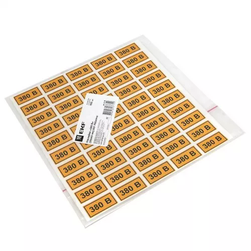Наклейка "380В" 20х40мм PROxima EKF an-2-16 фото 4