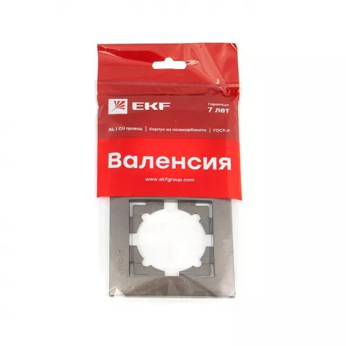 Рамка 2-м Валенсия графит EKF EWM-G-302-60 фото 3