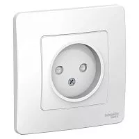 Розетка 1-м СП Blanca 16А IP20 250В без заземл. защ. шторки бел. SchE BLNRS000111