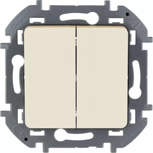 Механизм выключателя 2-кл. Inspiria 10А IP20 250В 10AX сл. кость Leg 673621