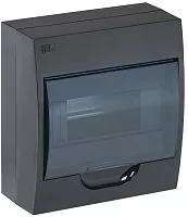 Корпус модульный пластиковый ЩРН-П-8 IP41 навесной черн. IEK MKP12-N-08-41-K02