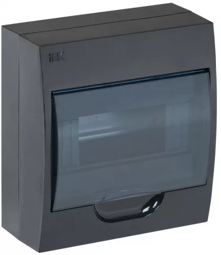 Корпус модульный пластиковый ЩРН-П-8 IP41 навесной черн. IEK MKP12-N-08-41-K02