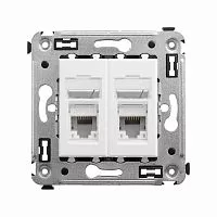 Розетка 2-м RJ-45 СП кат.6 Avanti "Белое облако" DKC 4400294