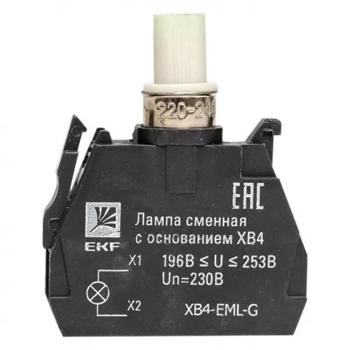 Лампа сменная с основанием XB4 зел. 230В PROxima EKF XB4-EML-G фото 4