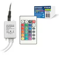 ULC-Q431 RGB BLACK Контроллер для управления светодиодными RGB лентами 12V, с пультом ДУ ИК. ТМ Volpe.