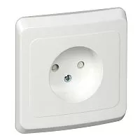 Розетка 1-м СП Этюд 16А IP20 защ. шторки без заземл. бел. SchE PC16-002B