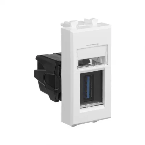 Розетка USB 3.0 1мод. Avanti "Белое облако" модульная тип А-А DKC 4400301 фото 2 Розетка USB 3.0 1мод. Avanti "Белое облако" модульная тип А-А DKC 4400301 фото 2