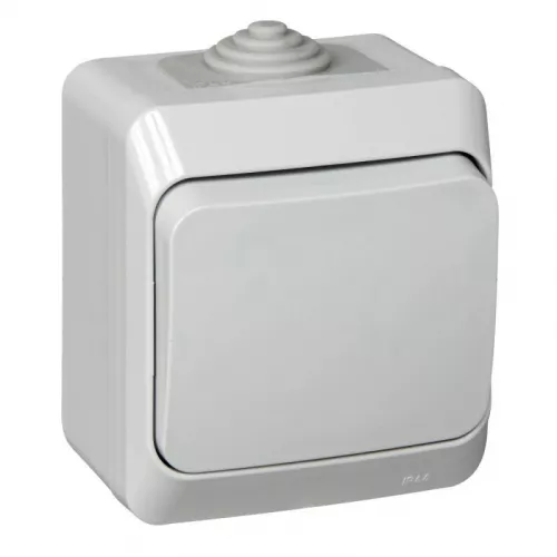 Выключатель 1-кл. ОП Этюд 10А IP44 10AX сер. SchE BA10-041C