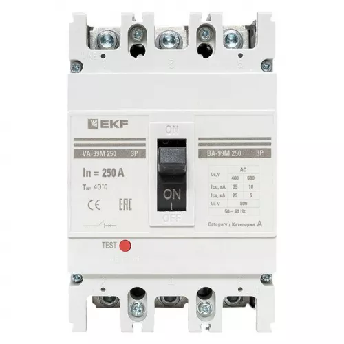 Выключатель автоматический 3п 250/250А 35кА ВА-99М PROxima EKF mccb99-250-250m фото 7 Выключатель автоматический 3п 250/250А 35кА ВА-99М PROxima EKF mccb99-250-250m фото 7
