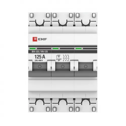 Выключатель нагрузки 3п 125А ВН-125 PROxima EKF SL125-3-125-pro фото 2