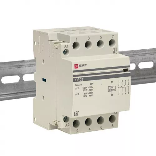 Контактор модульный 4NО 3мод. 24В AC КМ 32А PROxima EKF km-3-32-40-24v фото 4