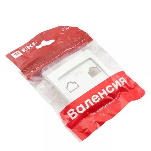 Панель лицевая Валенсия для 1-м розетки Phone жемчуж. PROxima EKF EST01-L-034-50 фото 2