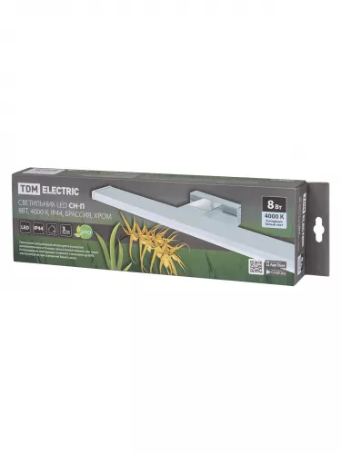 Светильник LED CH-П 8Вт, 4000 К, IP44, Брассия, хром TDM фото 10 Светильник LED CH-П 8Вт, 4000 К, IP44, Брассия, хром TDM фото 10