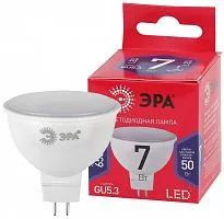 Лампа светодиодная MR16-7W-865-GU5.3 R (диод софит 7Вт холодн. GU5.3) (10/100/4800) Эра Б0045351