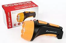 Фонарь LED 3807 (аккум 220В черн./желт. 7 LED; 2 режима SLA пласт. короб) Ultraflash 9216