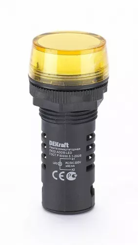 Лампа коммутац. ADDS 22мм LED 220В AC/DC ЛK-22 желт. SchE 25120DEK Лампа коммутац. ADDS 22мм LED 220В AC/DC ЛK-22 желт. SchE 25120DEK