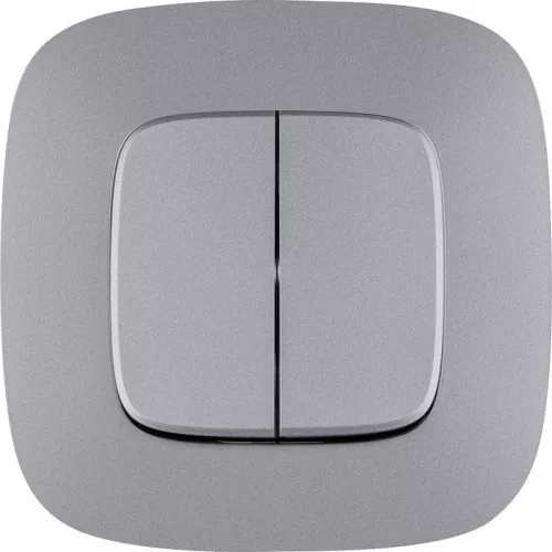Механизм выключателя 2-кл. СП Valena Allure 10А IP20 250В с лиц. панелью безвинт. зажимы алюм. Leg 752905 фото 4
