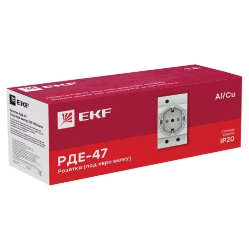 Розетка РДЕ-47 230В для евро вилки с заземл. PROxima EKF mdse-47-pro фото 4