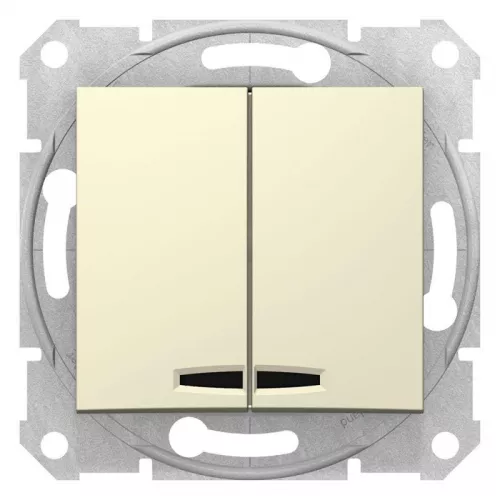 Механизм выключателя 2-кл. СП Sedna 10А IP20 (сх. 5а) 250В с син. подсветкой беж. SchE SDN0300347 Механизм выключателя 2-кл. СП Sedna 10А IP20 (сх. 5а) 250В с син. подсветкой беж. SchE SDN0300347