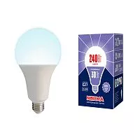 LED-A95-30W/6500K/E27/FR/NR Лампа светодиодная. Форма "A", матовая. Серия Norma. Дневной белый свет (6500K). Картон. ТМ Volpe
