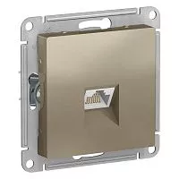 Механизм розетки компьютерной AtlasDesign RJ45 шампань SchE ATN000583