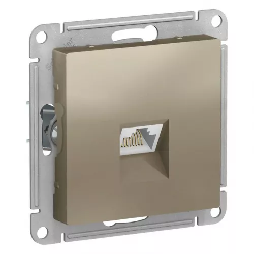 Механизм розетки компьютерной AtlasDesign RJ45 шампань SchE ATN000583