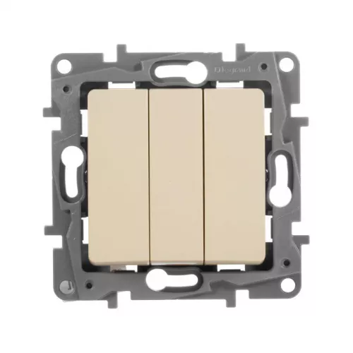 Механизм выключателя 3-кл. СП Etika Plus 10А IP20 250В 10AX винт. зажимы сл. кость Leg 672313 фото 2
