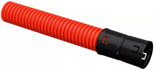 Труба гофрированная двустенная ПНД d50мм красн. (уп.100м) IEK CTG12-050-K04-100-R