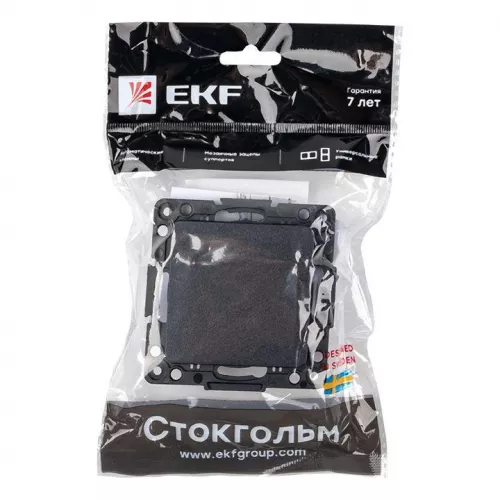 Механизм переключателя проходного 1-кл. Стокгольм 10А черн. PROxima EKF EZV10-025-10 фото 7