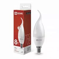 Лампа светодиодная LED-СВЕЧА НА ВЕТРУ-VC 8Вт 230В E14 4000К 720лм IN HOME 4690612030432