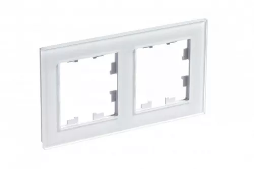 Рамка 2-м AtlasDesign Nature стекло бел. SchE ATN320102