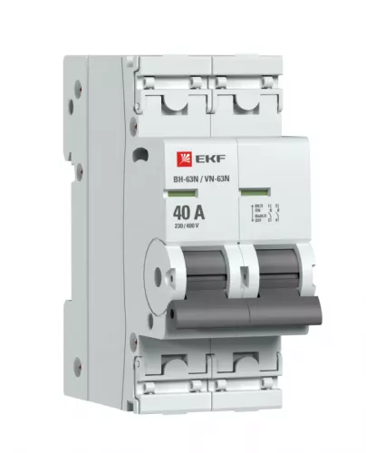 Выключатель нагрузки 2п 40А ВН-63N PROxima EKF S63240 Выключатель нагрузки 2п 40А ВН-63N PROxima EKF S63240