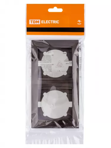 Рамка 2-х постовая вертикальная шоколад "Лама" TDM фото 5