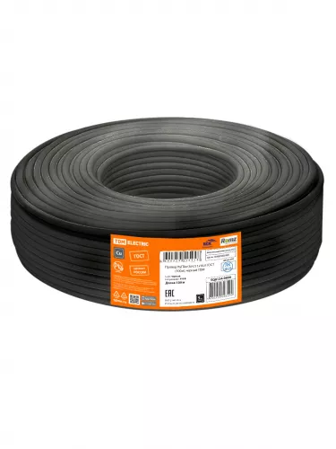 Провод ПуГВнг(А)-LS 1х16,0 ГОСТ (100м), черный TDM фото 3 Провод ПуГВнг(А)-LS 1х16,0 ГОСТ (100м), черный TDM фото 3
