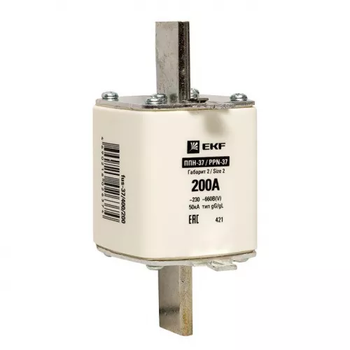 Вставка плавкая ППН-37 400/200А габарит 2 PROxima EKF fus-37/400/200