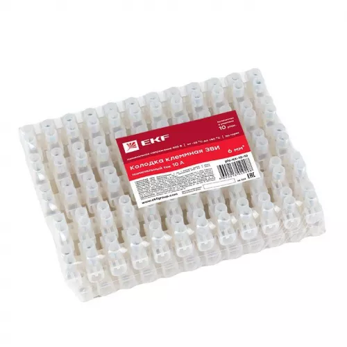 Колодка клеммная полистирол 10мм 10А EKF plc-KK-10-10 фото 2