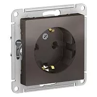 Механизм розетки 1-м СП AtlasDesign 16А с заземл. мокко SchE ATN000643