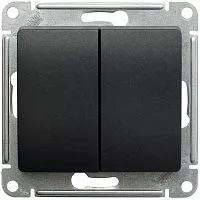 Механизм переключателя 2-кл. СП Glossa 10А IP20 (сх. 6) 10AX антрацит SchE GSL000765