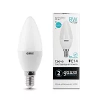 Лампа светодиодная Elementary Candle E14 8Вт 4100К Gauss 33128