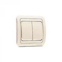 Выключатель 2-кл. СП Mimoza 10А IP20 крем./крем. Makel 25003