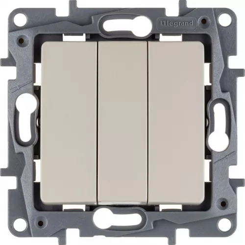 Механизм выключателя 3-кл. СП Etika Plus 10А IP20 250В 10AX винт. зажимы сл. кость Leg 672313 фото 7