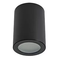 DLC-S606 GU10 IP44 BLACK Светильник декоративный накладной, серия Sotto. Без лампы, цоколь GU10. Металл. Черный. TM Fametto