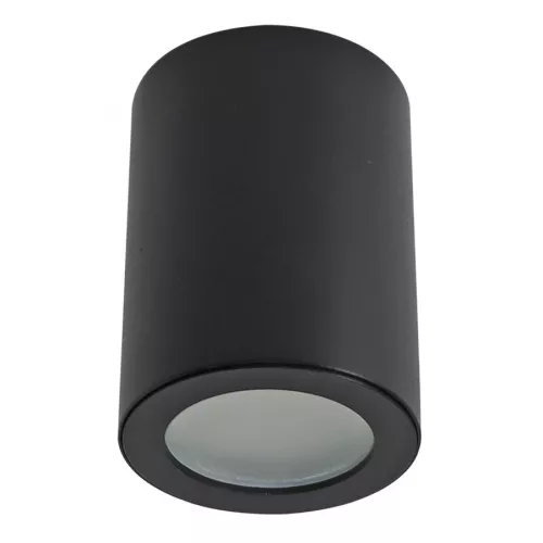 DLC-S606 GU10 IP44 BLACK Светильник декоративный накладной, серия Sotto. Без лампы, цоколь GU10. Металл. Черный. TM Fametto