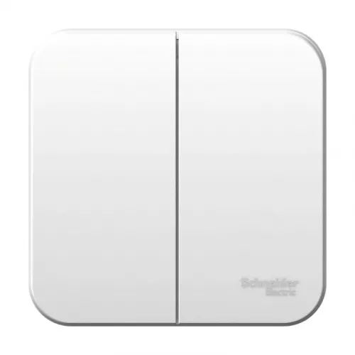 Выключатель 2-кл. ОП Blanca 10А IP20 (сх. 5) 250В с изолир. пластиной бел. SchE BLNVA105011
