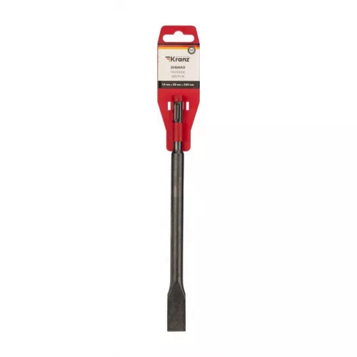 Зубило плоское 14х20х250мм SDS PLUS Kranz KR-91-0207 фото 2