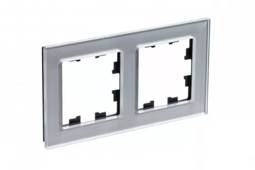 Рамка 2-м AtlasDesign Nature стекло алюм. SchE ATN320302