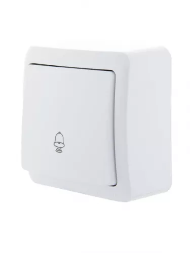 Кнопка звонка 1-кл. 1п ОП Viola 10А IP20 бел. LEZARD 751-0200-103 фото 4