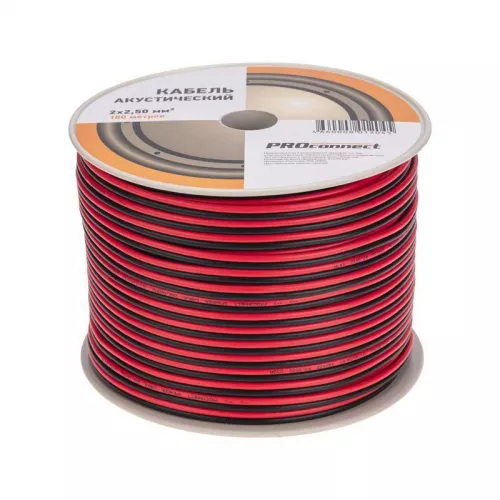 Кабель Stereo 2х2.5 Red/Black бухта (м) PROCONNECT 01-6108-6 фото 2 Кабель Stereo 2х2.5 Red/Black бухта (м) PROCONNECT 01-6108-6 фото 2